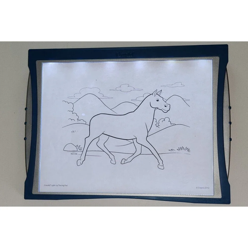 Crayola Light Up Tracing Pad Blue with Tracing Sheets LED Ultra Thin Tablet